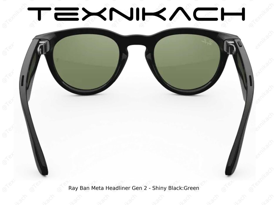 Ray Ban Meta Headliner Gen 2 - Shiny Black/Green • Доставка