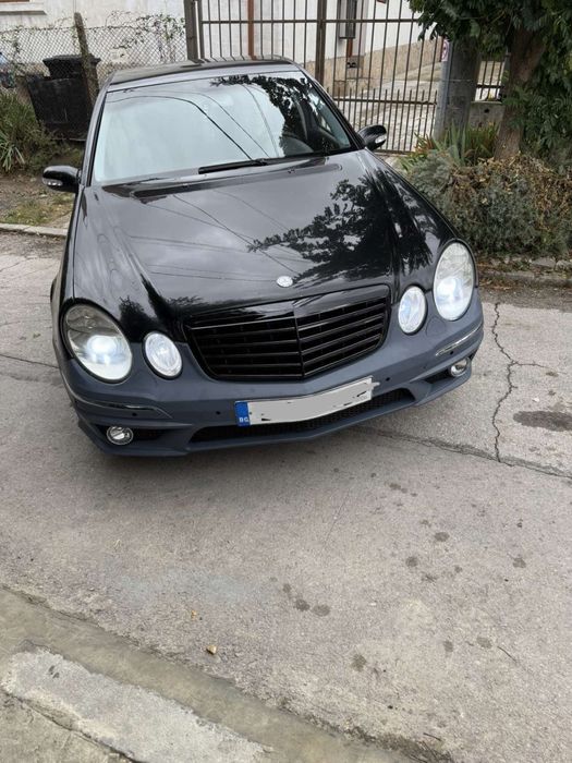 Черна решетка за Mercedes E-Class W211 Facelift (2007-2009) – Gloss Black, черен гланц w211 фейс, амг, amg
