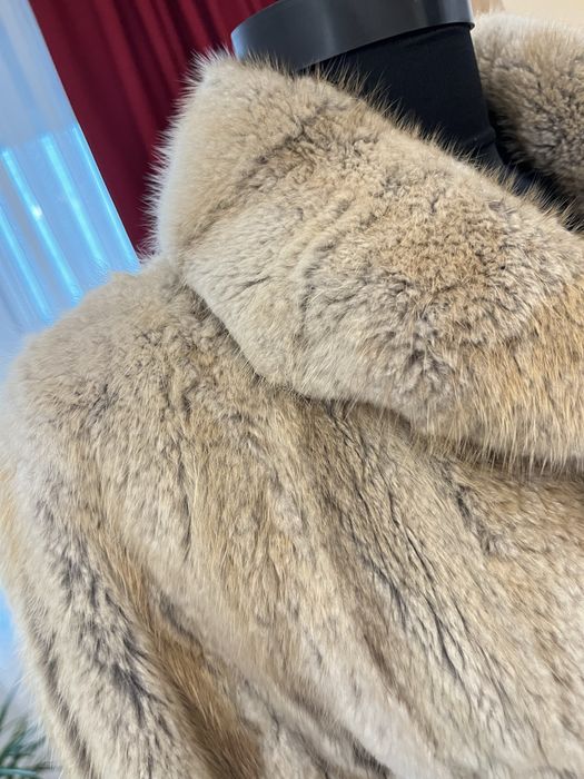 Haina lunga din blana naturala de bizam marime M/L