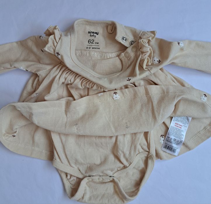 Pachet 6 articole noi bebe, mărime 62-68 cm, varsta 3-6 luni