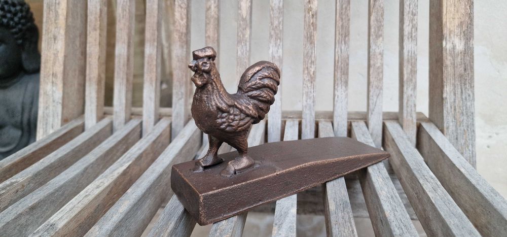 Чугунен стопер, с декоративен петел– 414гр