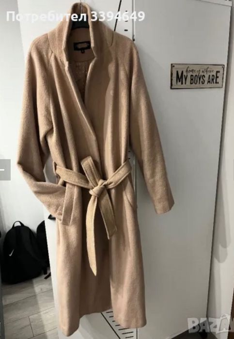 Дълго палто кафяв