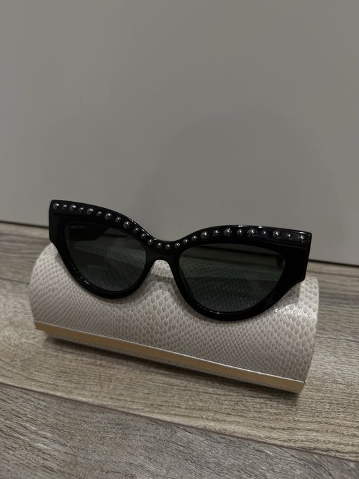 Оригинални слънчеви очила Jimmy Choo + Луксозна верижка и калъф