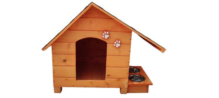 Къща за куче със стряха+купи;Колиба за кучета;Къщи за кученца-Оранжев