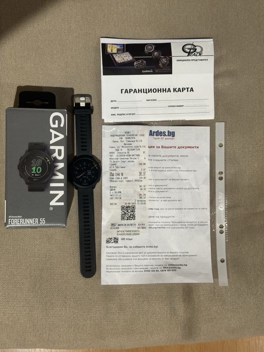 Garmin Forerruner 55 42mm. Чисто Нов!