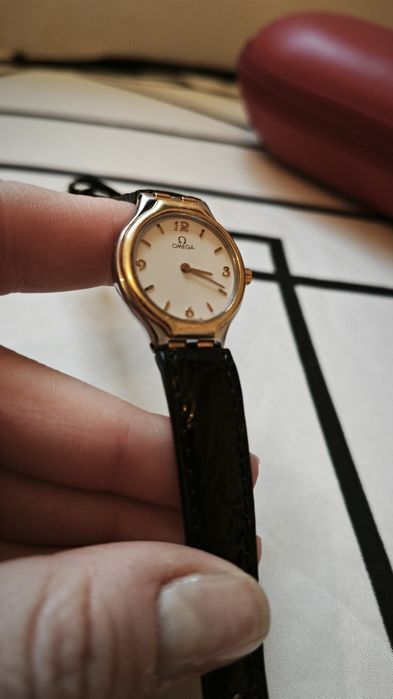 Ceas OMEGA De Ville Swiss Made Ladies Quartz 18K Gold Plated