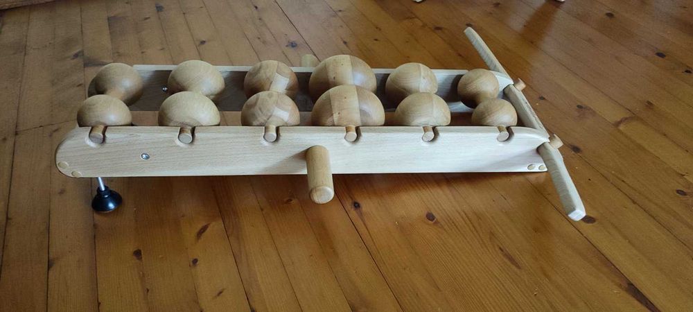 Нов 6-ролков масажор за гръб TIMBER Good – дъб, разопакованa