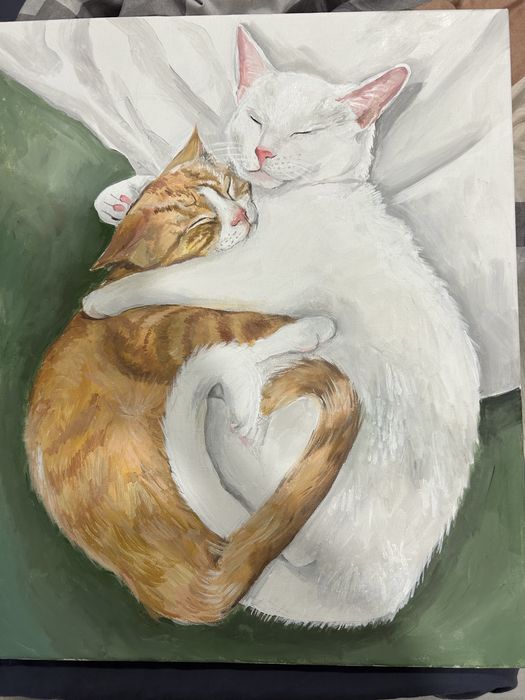 Картина маслом на холсте размер 50 см на 60 см