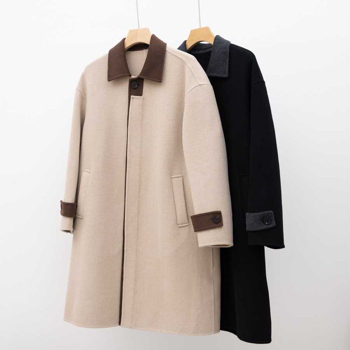 шерстяное пальто из сращенной шерсти