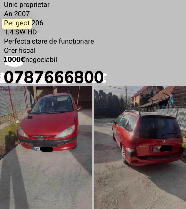 Vand Peugeot 206