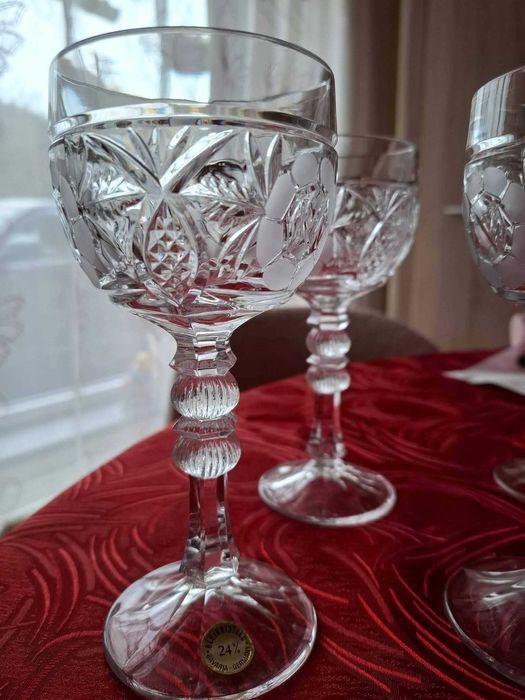 5 cupe din cristal Bavaria pt vin