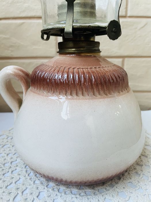 Красива голяма керамична лампа от Англия