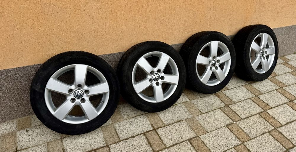 Jante originale Volkswagen R16, 5x112 – cu anvelope, plug & play