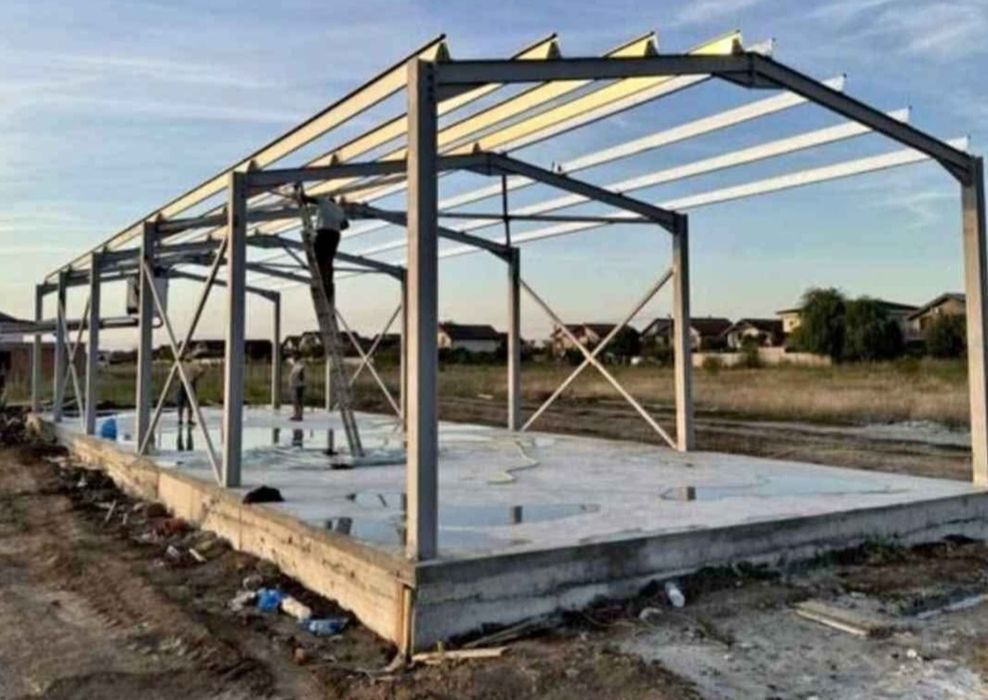 Vand structura metalica 8x25x4h ideala pt service auto.