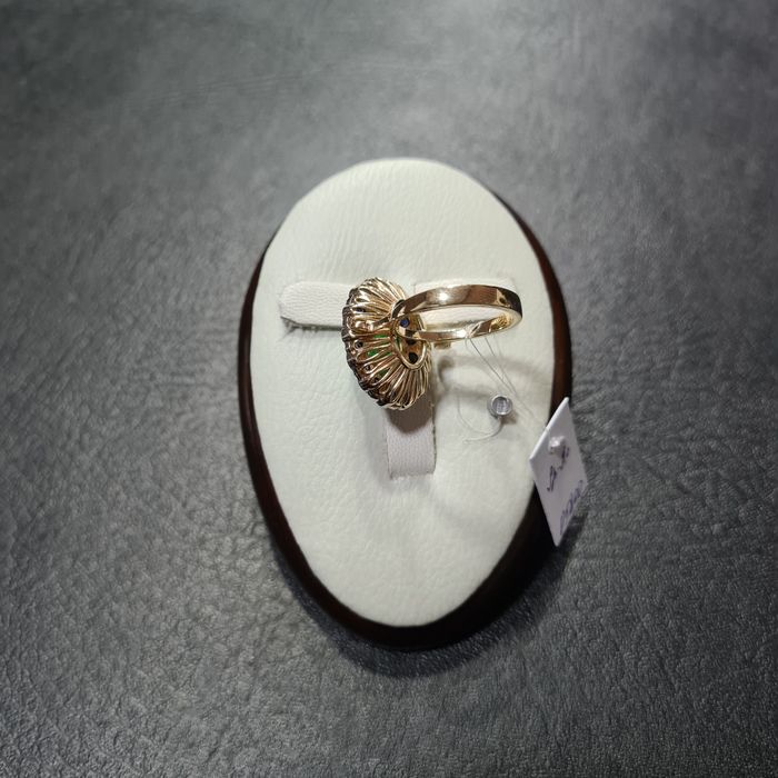 Кольцо Золотое с Бриллиантами Сапфиры