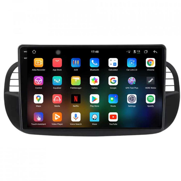 Navigatie Dedicata Fiat 500 (2007-2015) 9Inch, BT, Carplay, Negru