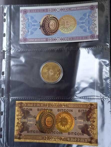 3 бр. биткойни  + 1 лист  = за 6 € .