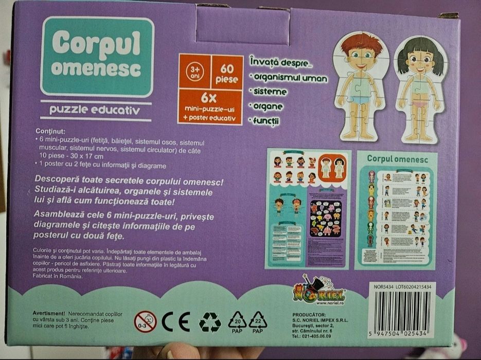 Puzzle corpul omenesc Noriel