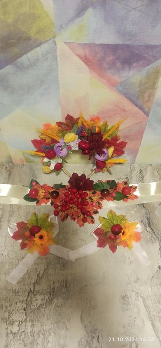 Ободок-комплект "Вишенка"