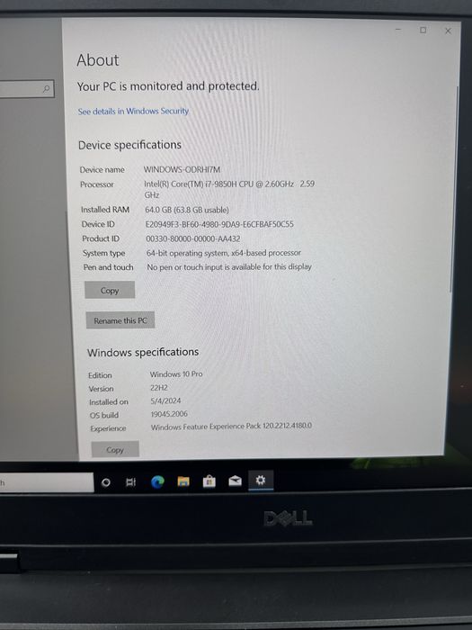 Ноутбук Dell OS 476 ГБ