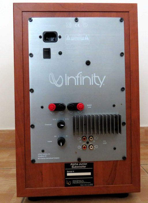 Subwoofer activ Infinity Alpha JUNIOR  , 110 watt power amplifier