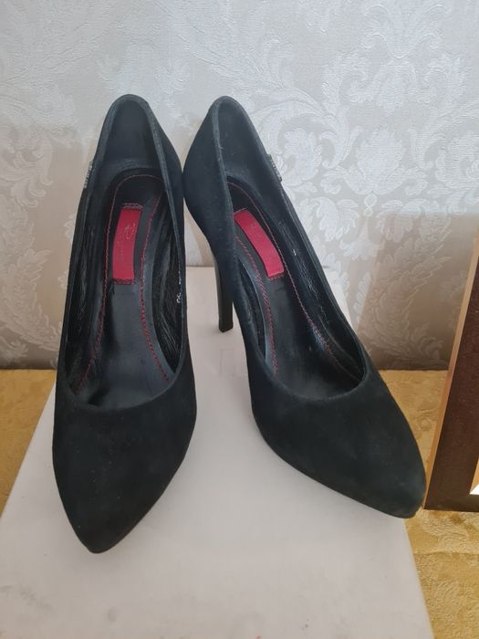 Туфли натуральная замша. Внутри кожа