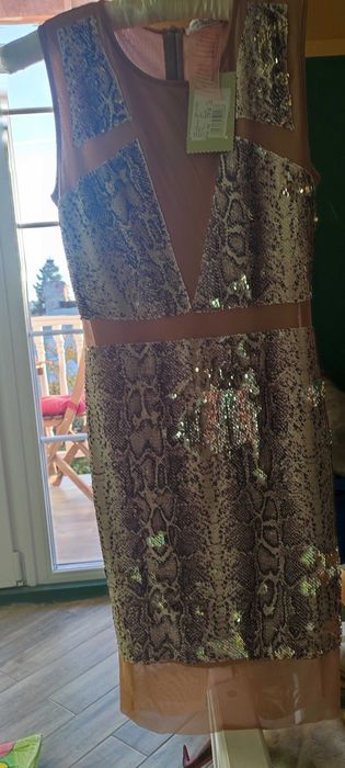 Rochie BSB cu paiete aurii superba