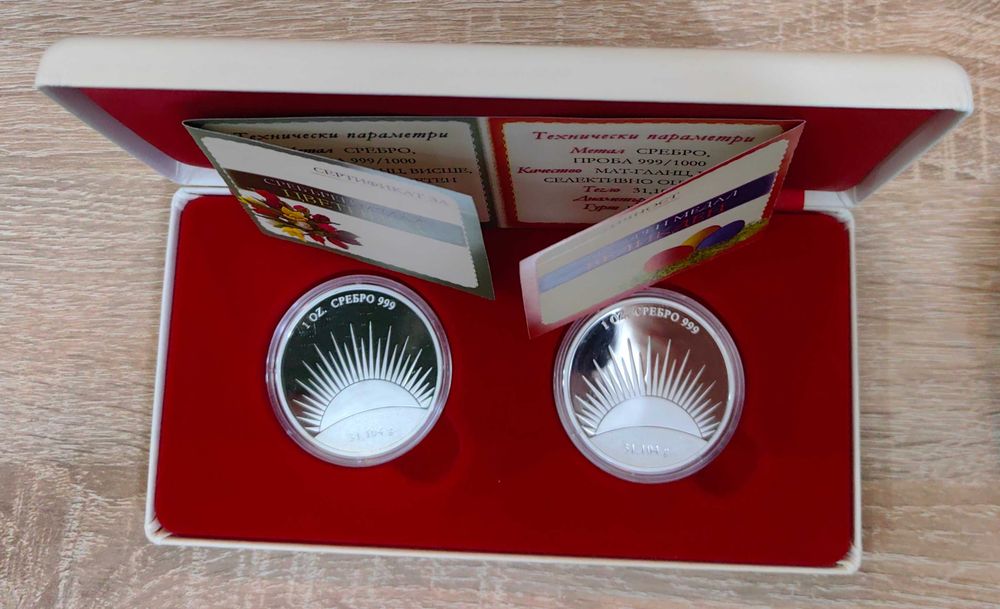 Серия Цветница + Великден - 2 бр х 1 oz. сребърна монетна емисия