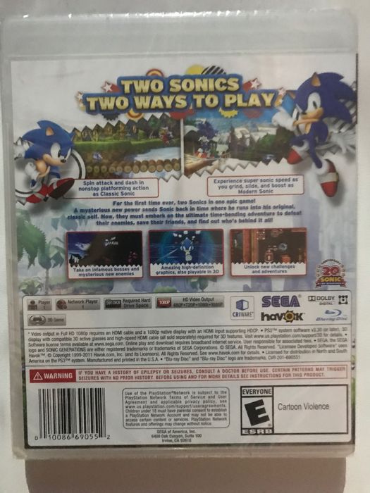PS3 Диск Sonic Generation
