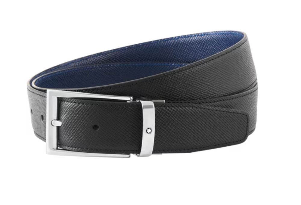 Curea Montblanc 118438 reversibila negru albastru