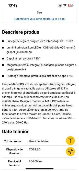 Lanterna portabila Scangrip MAG PRO