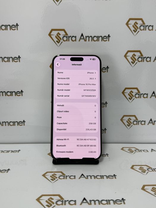 Iphone 16 Pro Max 256Gb Sara Amanet