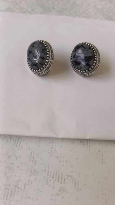 Серьги серебро разный комплект