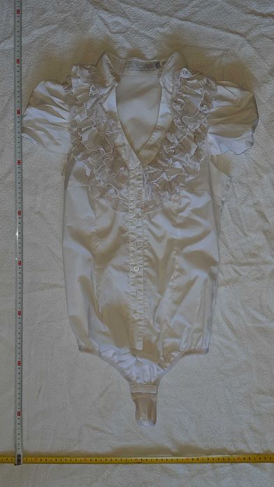 Риза-боди - Junona, с пищна дантелена яка