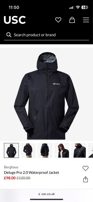 Berghaus Deluge Pro 2.0 L  мъжко яке за дъжд/мембрана