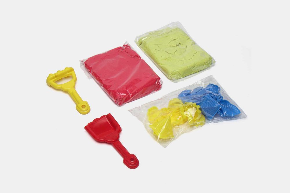 Кинетический песок для лепки и творчества, цветной, в сундучке | Qum