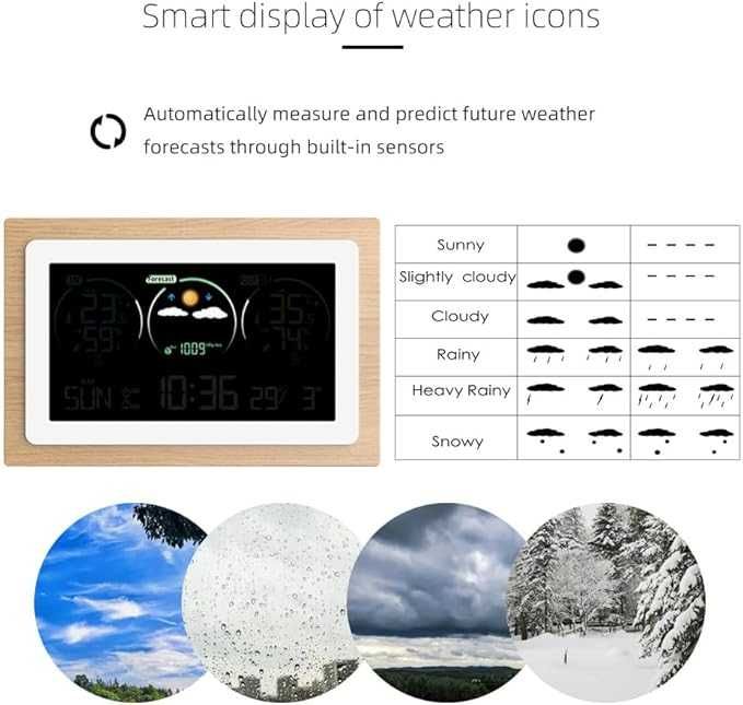 FJ3399C Интелигентна метеорологична станция с часовник 	Irfora