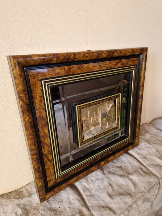 Прекрасна антикварна италианска сребърна картина