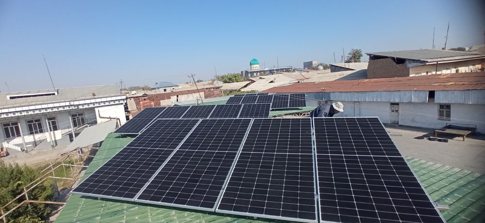 Установка солнечных панелей\ Quyosh panel o’rnatish