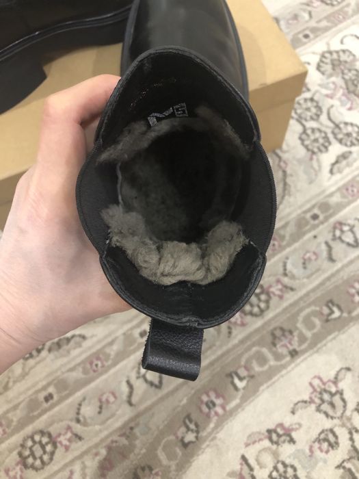 Зимние челси кожанные