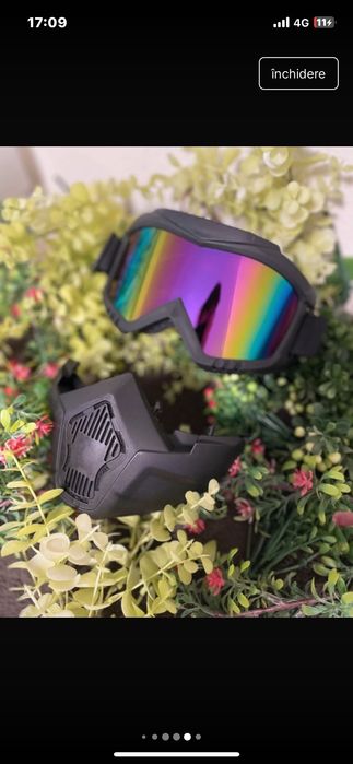 Ochelari de ski / snowboard cu mască detașabilă – model tactic