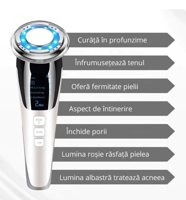 Aparat Pentru Tratament Facial Si Intinerirea Pielii 5 in 1 EvoSmart™
