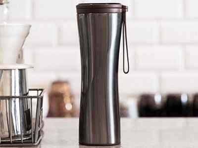 Смарт термос Xiaomi KissKissFish Moka Smart Cup OLED 430 мл (Серый)