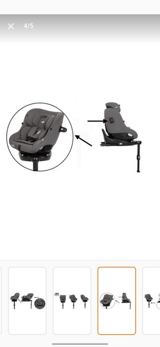 Scaun auto Joie i-Pivot 360 ISOFIX 0-18 kg NOU, garanție 2 ani