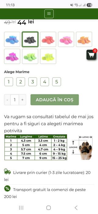 Papuci silicon pentru catei, impermeabili