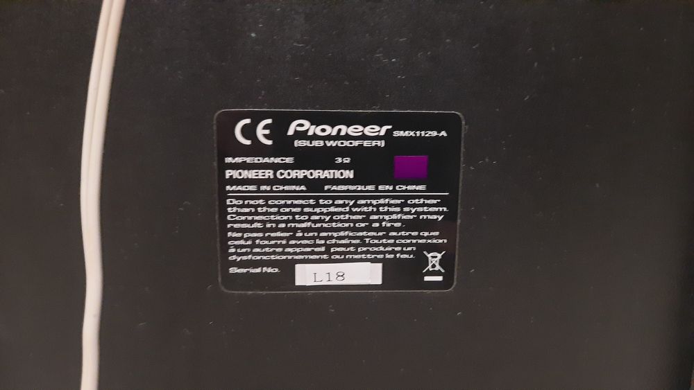 Pioneer-субуфър 3 ohms от домашно кино