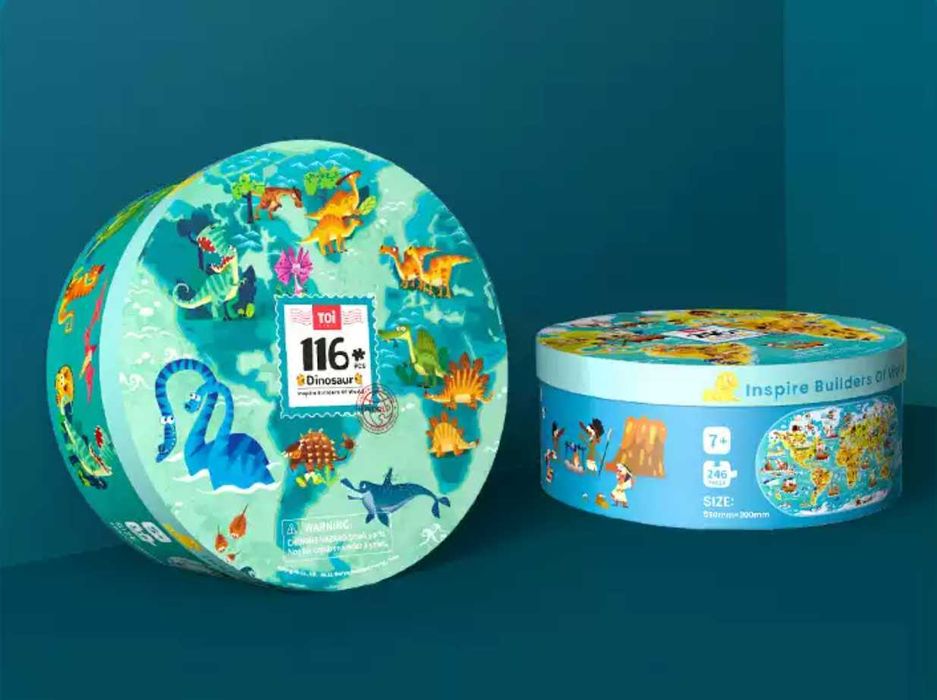 Супер подарък Пъзел в кутия динозаври 116ч. География с динозаври