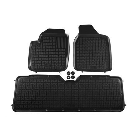 Set covorase auto din cauciuc Galaxy (Wgr), 05.1995-04.2006, Seat Alhambra (7v8/7v9), 04.1996-06.2010; Vw Sharan (7m), 05.1995-04.2010 Cu 5 Locuri, negru, 4 bucati