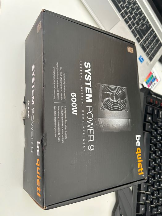 Захранване be quiet! System Power 9 — 600W, 80+ Bronze
