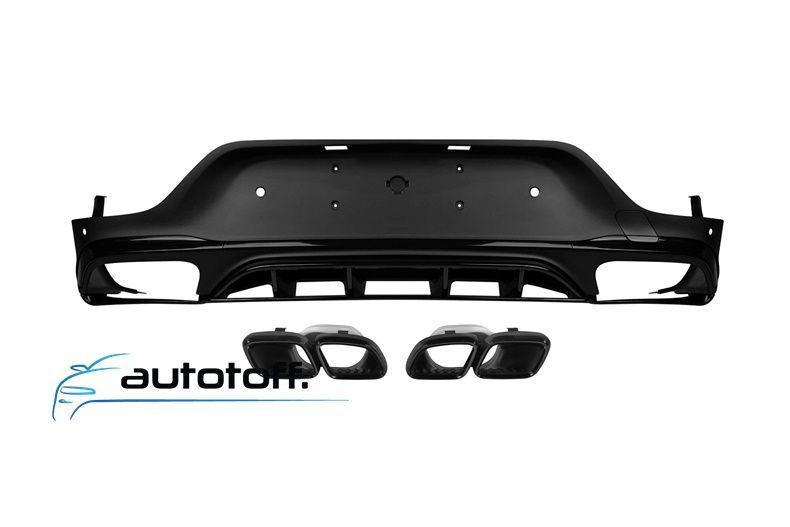 Difuzor bara spate GLC Coupe C253 compatibil cu Mercedes (15-22) GLC63 AMG Black Design